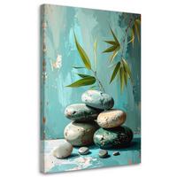 LEINWANDBILD Zen und Orientalisch 70x100cm - Türkis, Textil (70/100cm) - Feeby