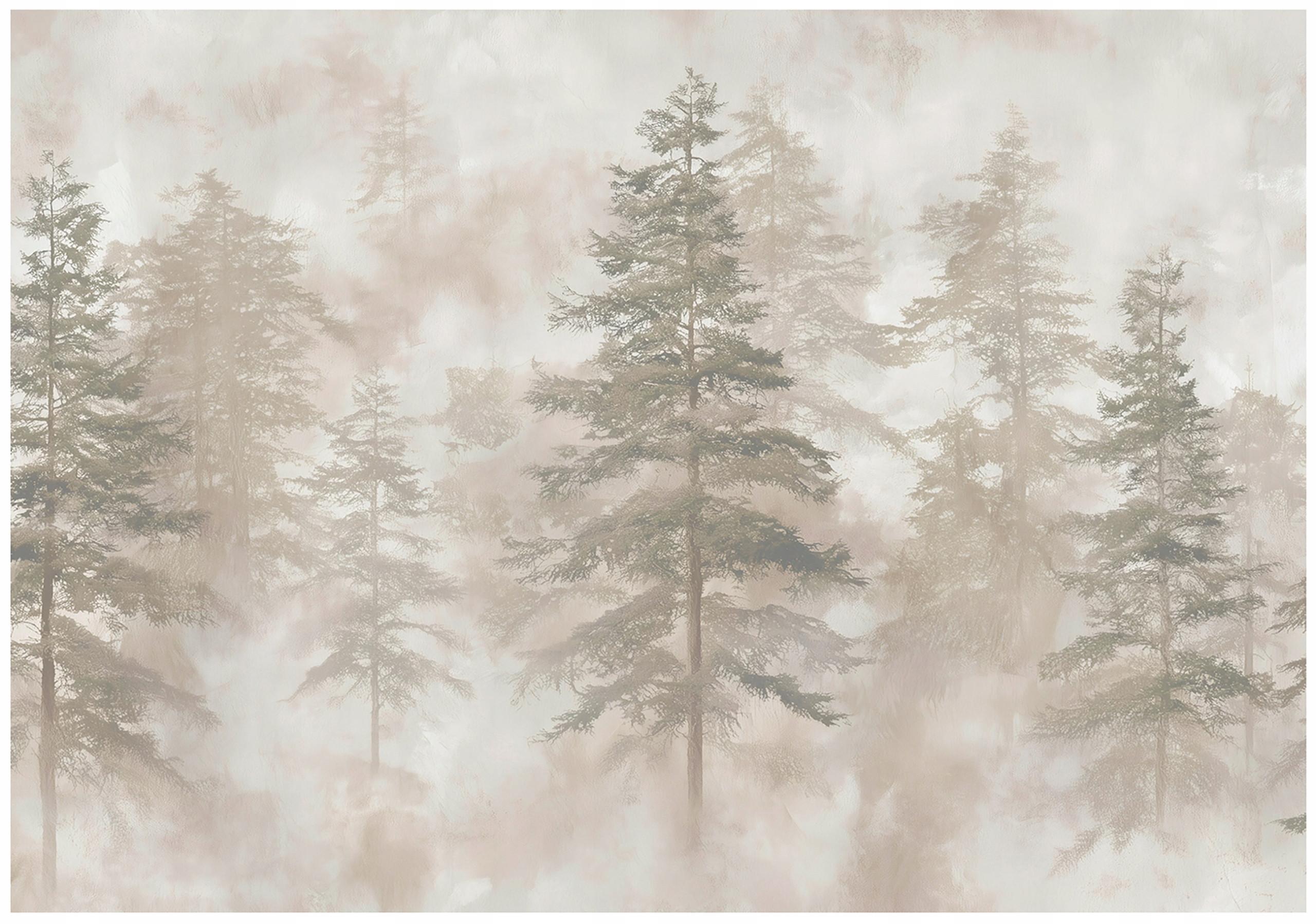 FOTOTAPETE Wald Bäume Beige 200x140 cm - Multicolor, Papier (200/140cm) - Wallarena