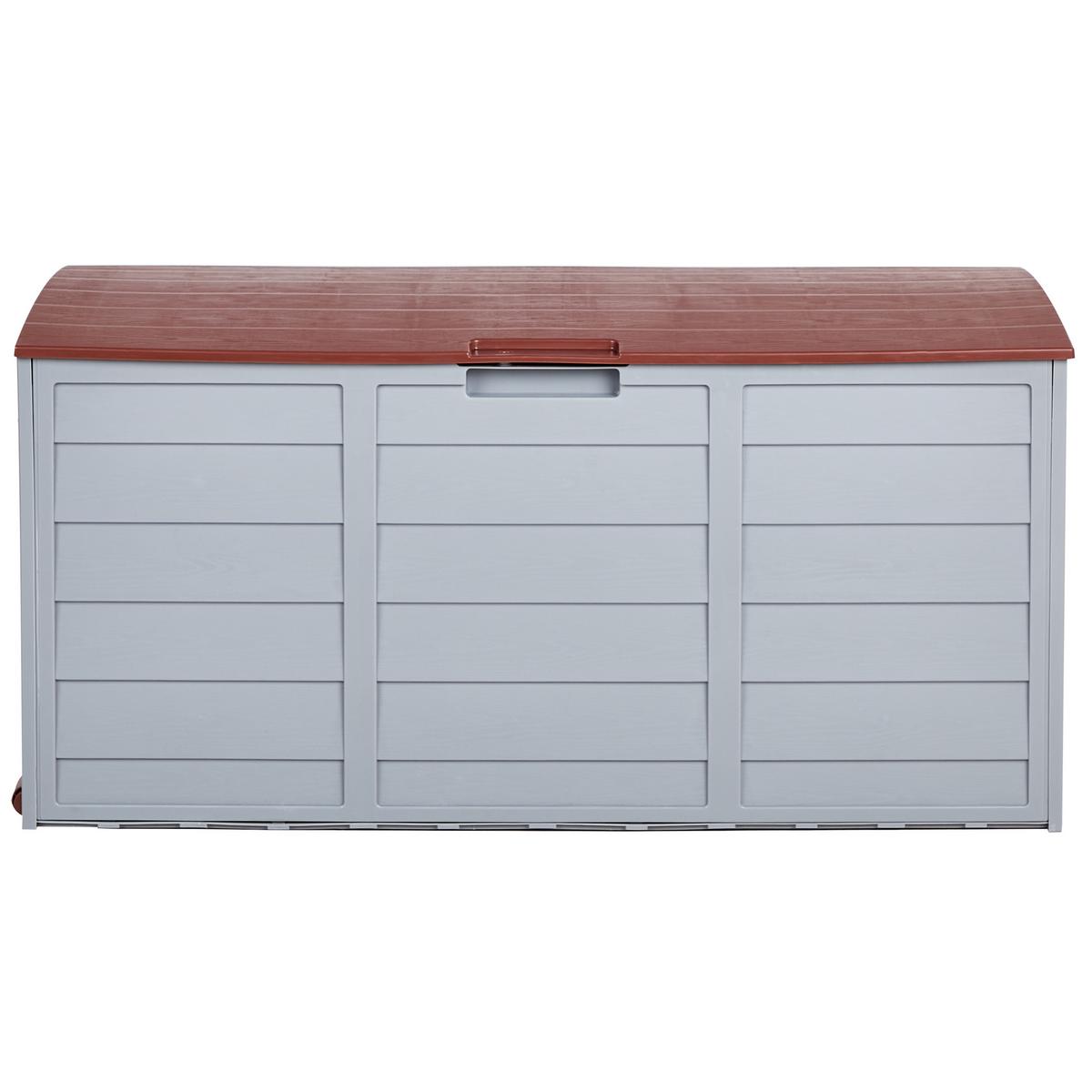 AUFBEWAHRUNGSBOX Grau Locarno - Braun/Grau, Kunststoff (112/53/50cm) - Beliani