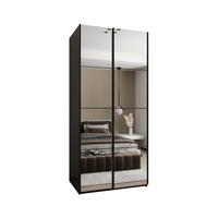 SCHWEBETÜRENSCHRANK 245,5/100/64 2-türig - Schwarz, Holz/Metall (100/245/64cm) - Abiks Möbel