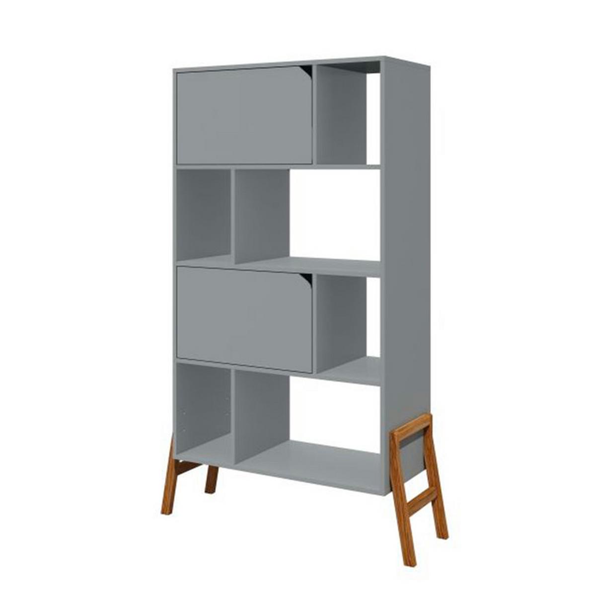 BÜCHERREGAL Grau - Grau, Holzwerkstoff (103/163/39cm) - Petits-meubles