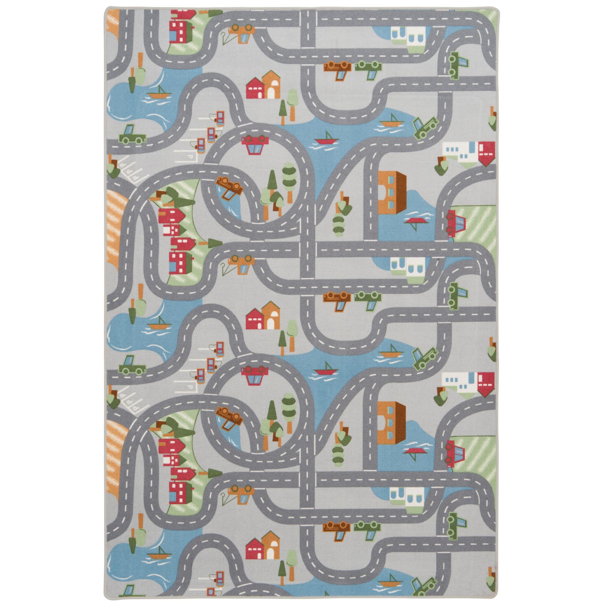 KINDER SPIEL STRASSENTEPPICH - Grau, Textil (140/200cm) - Snapstyle