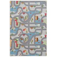 KINDER SPIEL STRASSENTEPPICH - Grau, Textil (160/160cm) - Snapstyle