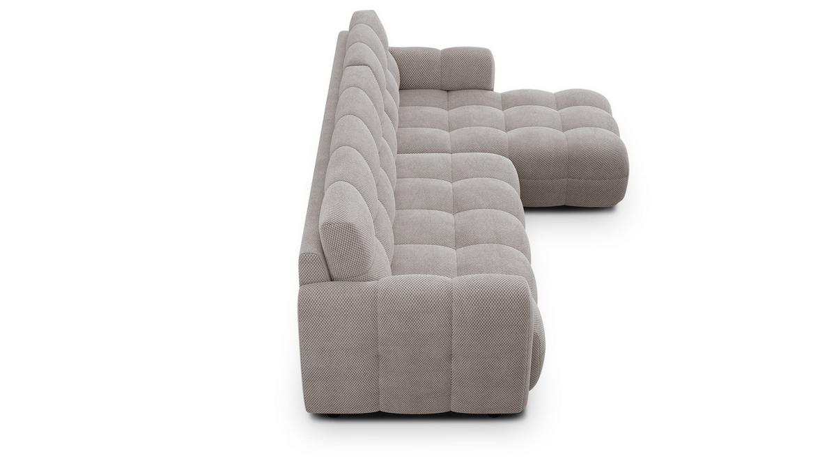 ECKSOFA MELLOW 4-Sitzer, beige - Beige/Schwarz, Holz/Textil (262/156cm) - Wozimo