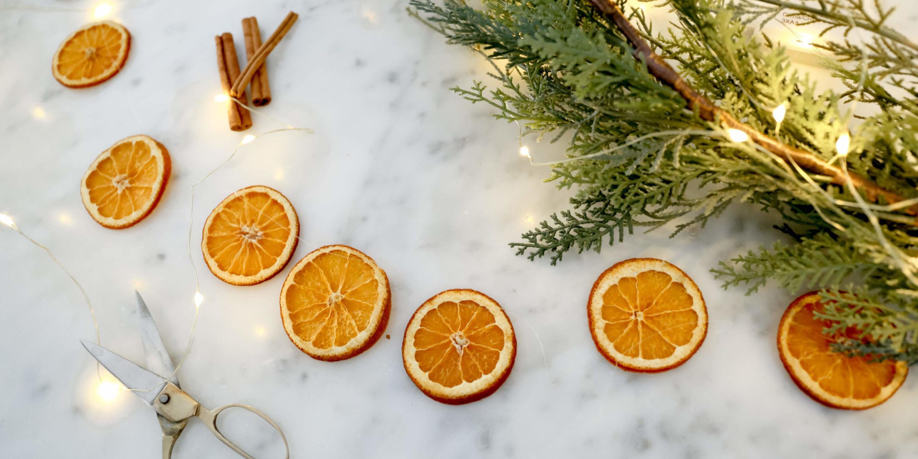 Girlanda z pomarańczy DIY