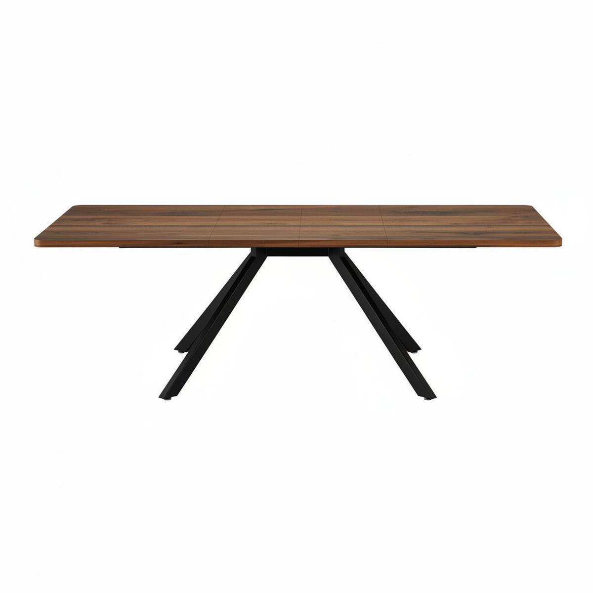 ESSTISCH AUSZIEHBARER 160-240 cm Walnuss & Metall – Moderner Esszimmertisch für 6-10 Personen mit Schwerlast-Auszug - Walnussfarben, Holzwerkstoff (90/240/74cm) - Urban Meuble