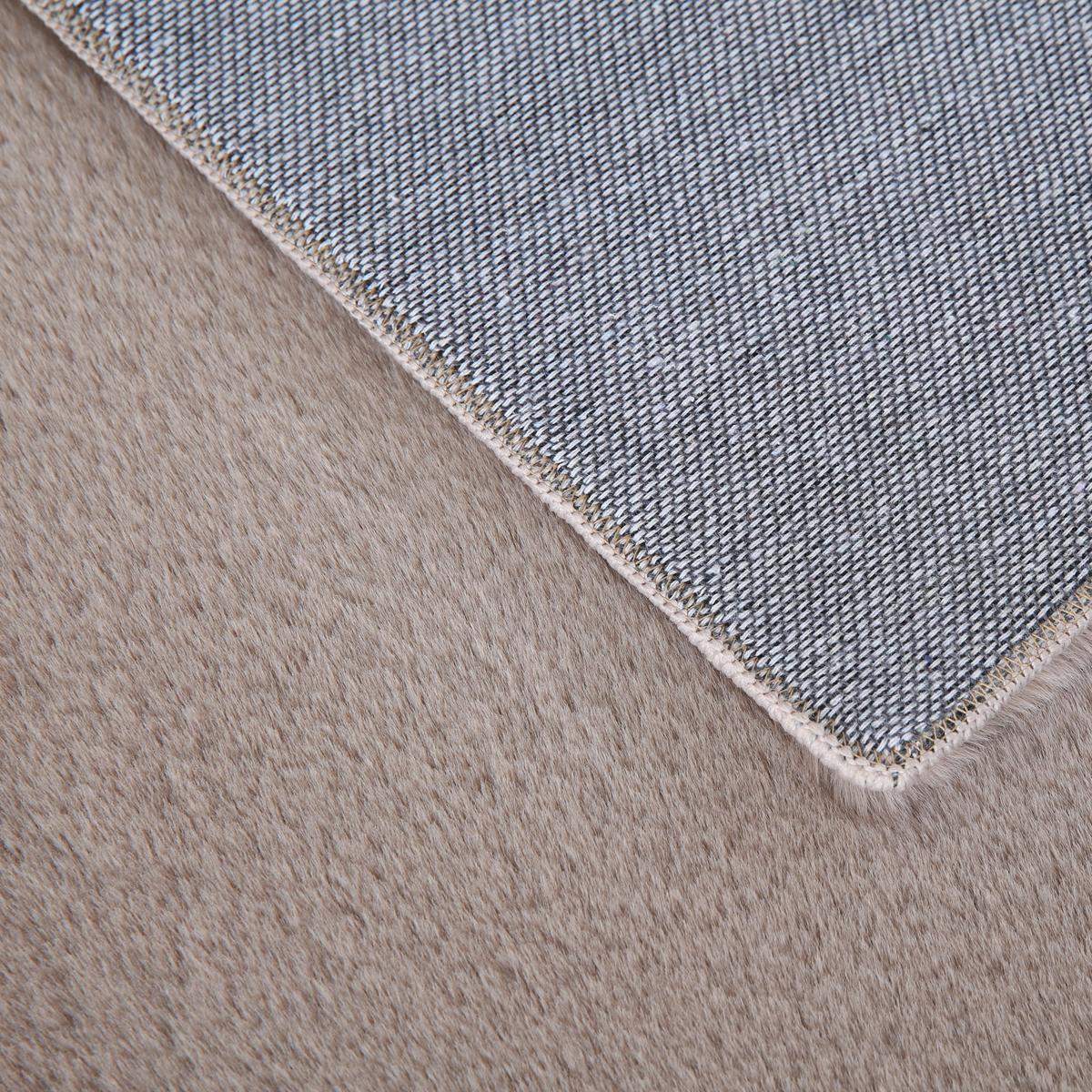 KURZFLORTEPPICH Waschbar NECKAR, einfarbig, aus Polyester, Beige, Ø 120 cm - Beige, Textil (120/120cm) - KADIMA DESIGN