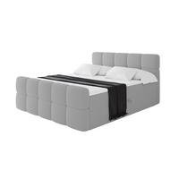 BOXBETT mit Matratze H4 - FAMA-Z - 160x200 cm Hellgrau Quelle - Hellgrau, Holzwerkstoff - ALTDECOR