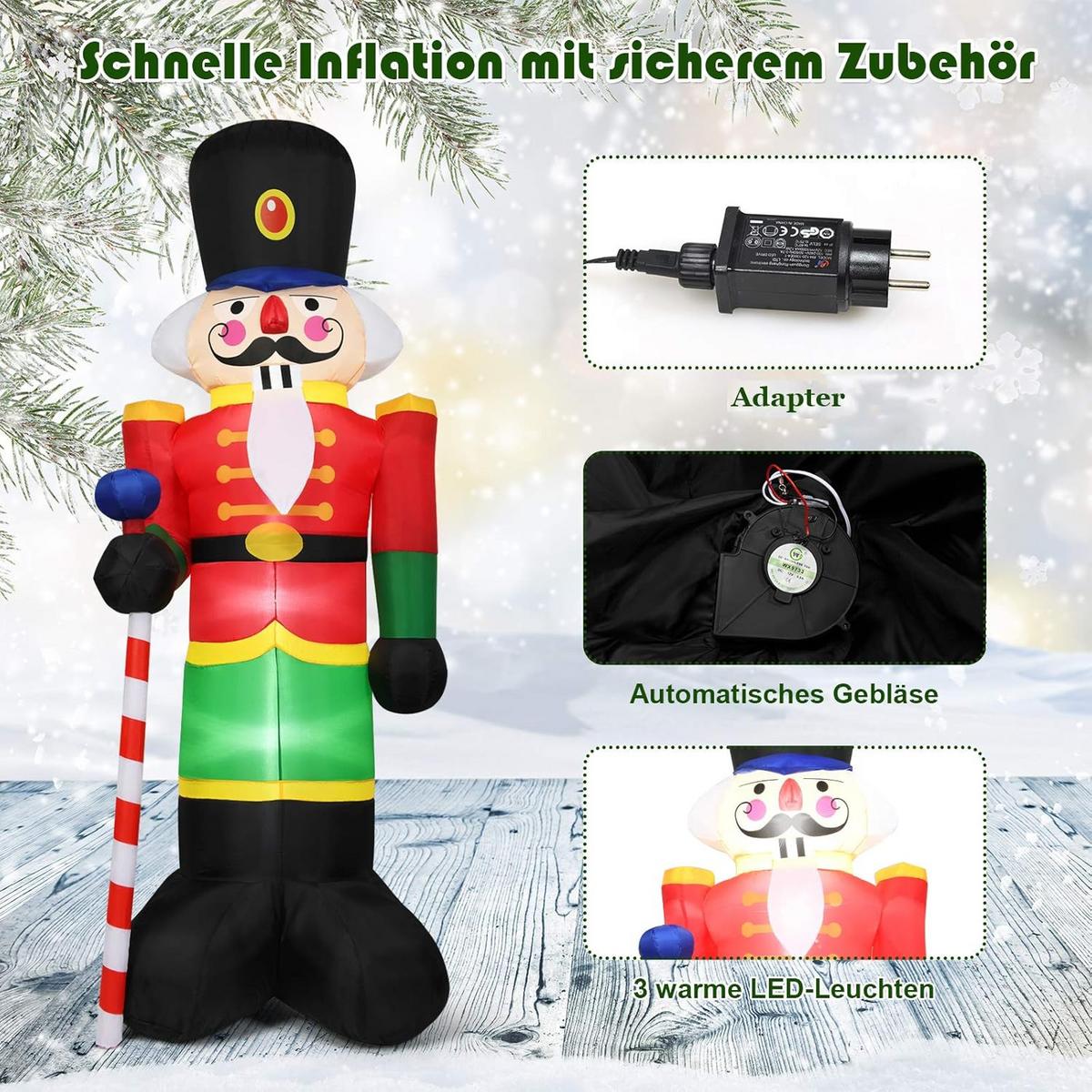 NUSSKNACKER SOLDAT 240cm Multicolor - Multicolor, Kunststoff (80/240/80cm) - COSTWAY