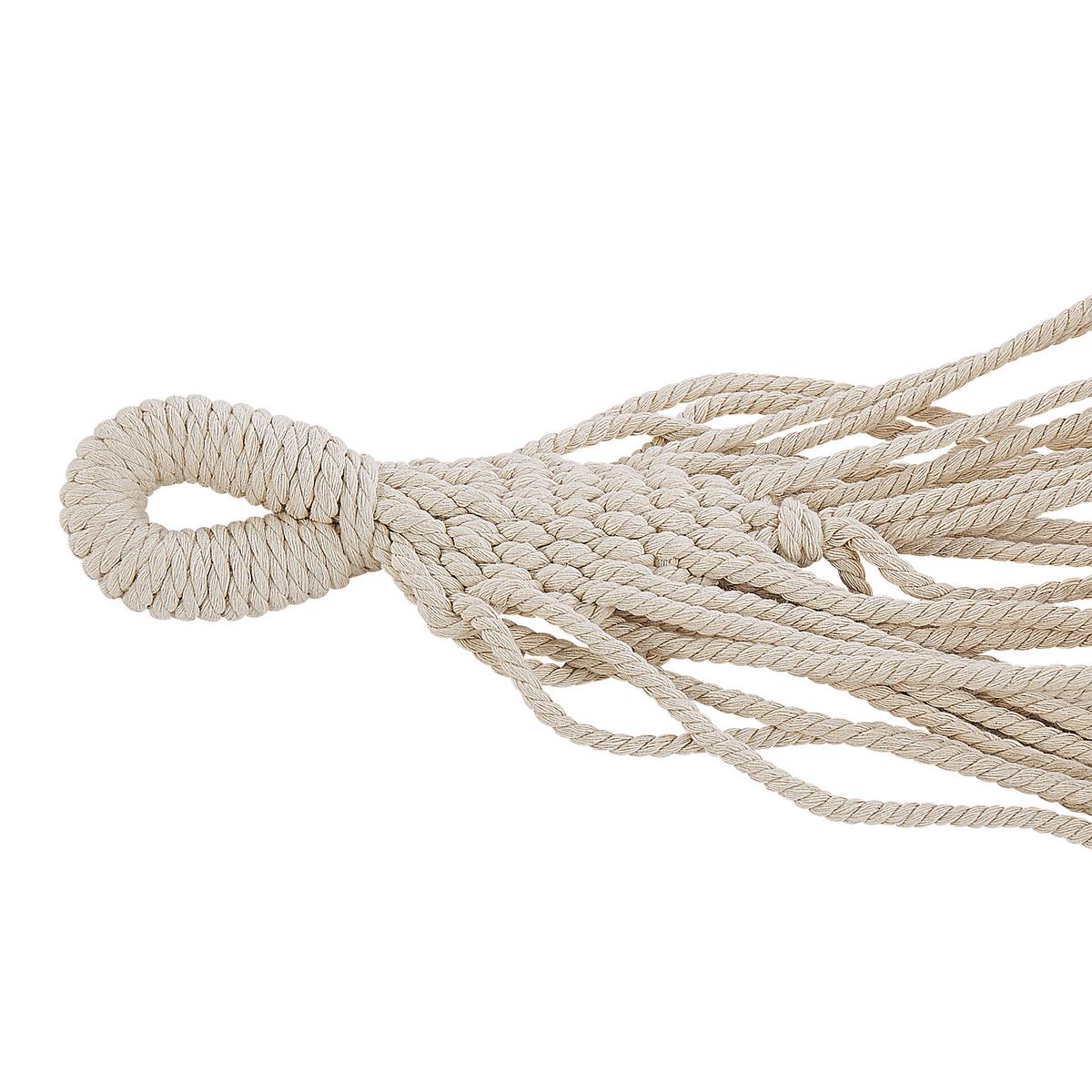 HÄNGEMATTE Baumwolle beige Rocca - Beige, Naturmaterialien (290/0.5/150cm) - Beliani