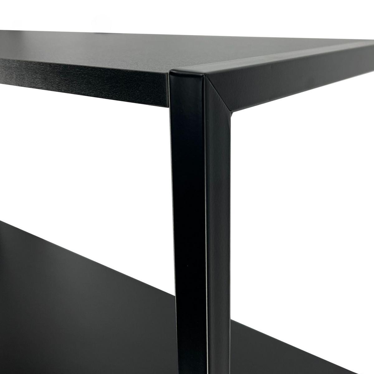 STANDREGAL Schwarz, Schwarz 192/40/32 - Schwarz, Holzwerkstoff (40/192/32cm) - RAUMHIRSCH FURNITURE
