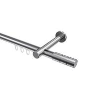 GARDINENSTANGE INNENLAUF Prestige Elanto 120 cm, 1-läufig, 20 mm Ø Chrom - Chromfarben, Metall (120cm) - INTERDECO
