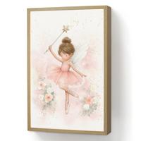 NACHTTISCHLAMPE MIT AKKU Ballerina - Fee - Blumen - Rosa 40x60 cm - Rosa, Holzwerkstoff (8/40/60cm) - OnlyWow