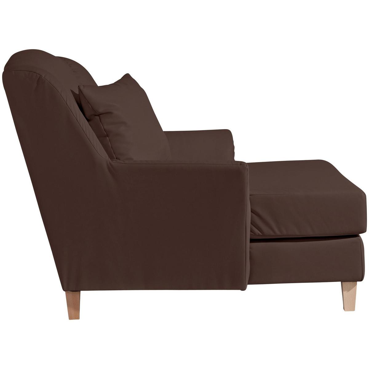 SESSEL XXL Karil Bezug Kunstleder Buche natur / braun - Braun, Kunststoff (136/107/142cm) - 58aufmkessel