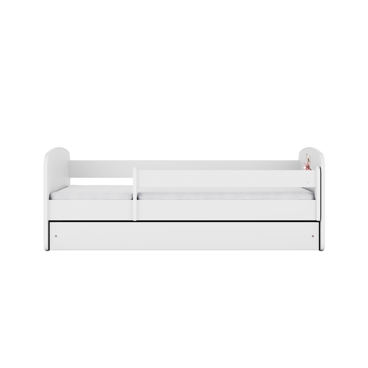 KINDERBETT Tänzerin mit Schublade und Matratze 180/80 - Weiß, Holzwerkstoff (80/180cm) - RAUMHIRSCH FURNITURE