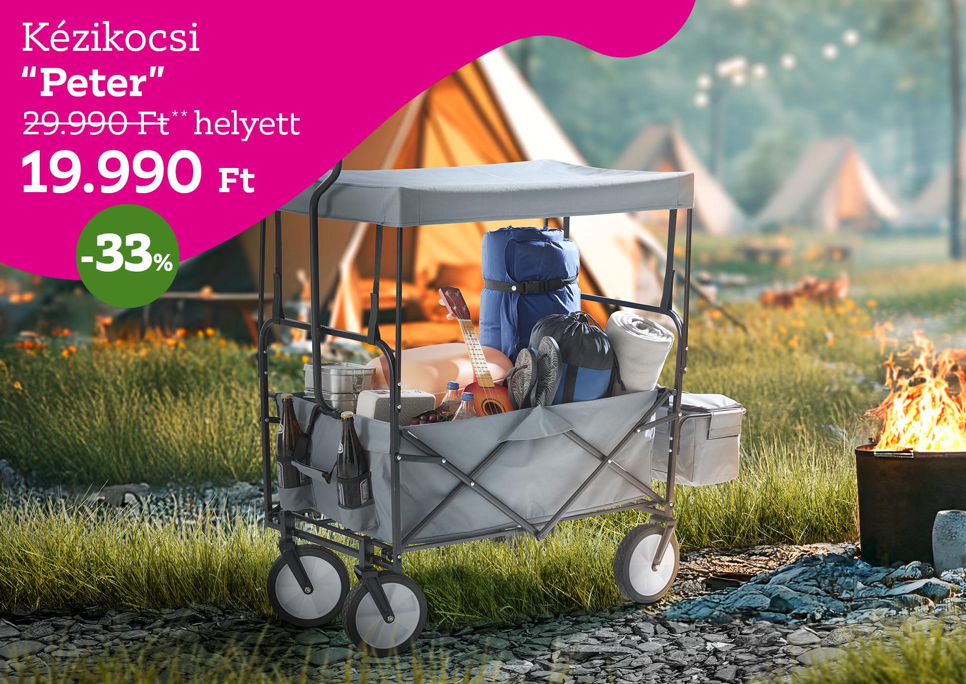 Kézikocsi PETER 29990Forint helyett 19990Forint kedvezmény mértéke 33%