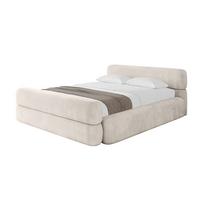 POLSTERBETT mit Bettkasten, Fußteil und Lattenrost, Boxbett mit Matratze H3/H4 - ENORA-Z-V1 180x200 Beige - Beige, Holzwerkstoff/Textil (180/200cm) - ALTDECOR