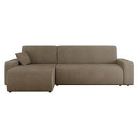 ECKSOFA Piano - Hellbraun/Schwarz, Holz/Kunststoff (244/145cm) - MIRJAN24