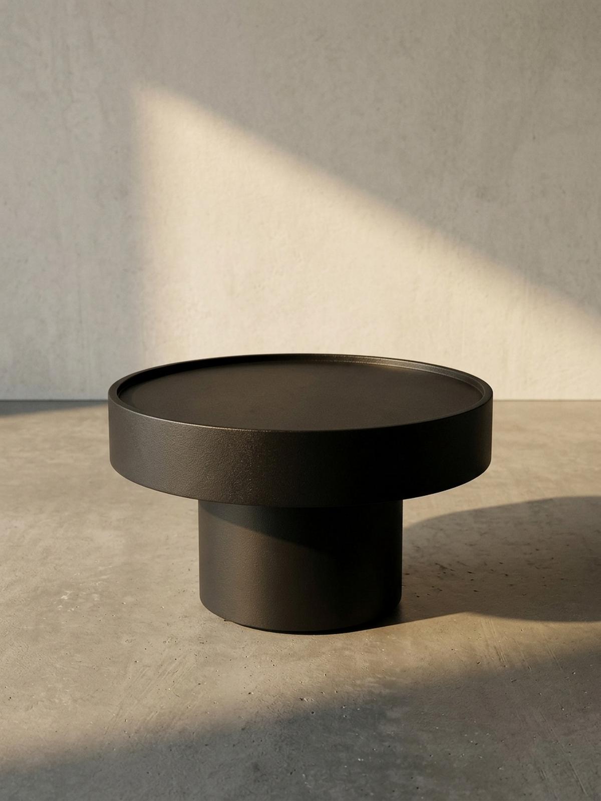 COUCHTISCH Schwarz Metall, Pilz-Design, Maße 60x60x36 cm - Schwarz, Metall (60/60/36cm) - KADIMA DESIGN