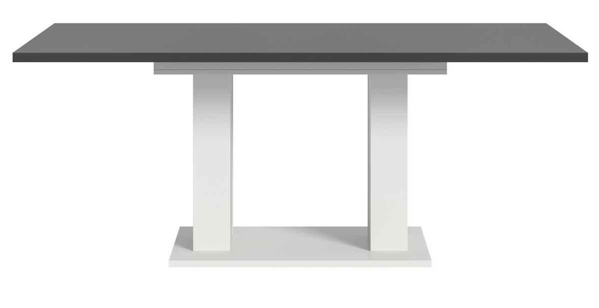 ESSTISCH weiß, grau, Küchentisch ausziehbar 150 - 190 cm - Weiß/Grau, Holzwerkstoff/Metall (150/90/76cm) - Inn.Furn