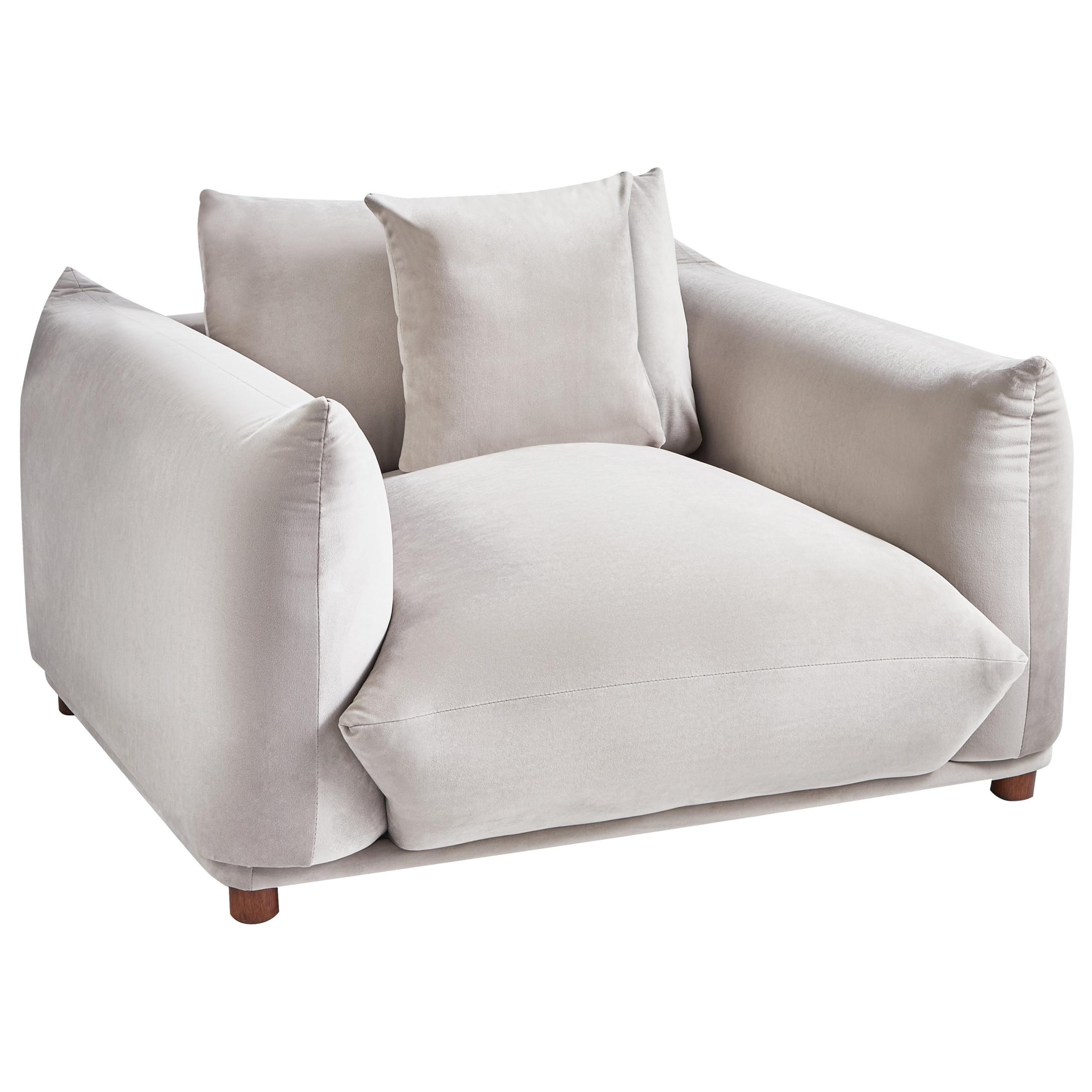 SESSEL Taupe Luvos - Taupe/Braun, Textil (120/74/108cm) - Beliani