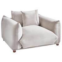 SESSEL Taupe Luvos - Taupe/Braun, Textil (120/74/108cm) - Beliani