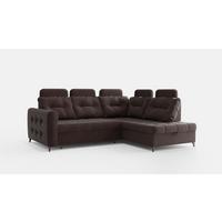 ECKSOFA Wendie - Dunkelbraun, Holzwerkstoff/Textil (250/200cm) - Fun Möbel
