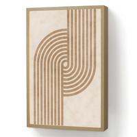 WANDLEUCHTE MIT AKKU Symmetrische Biegung - kupferfarbig 40x60 cm - Beige, Holzwerkstoff (40/60/8cm) - OnlyWow