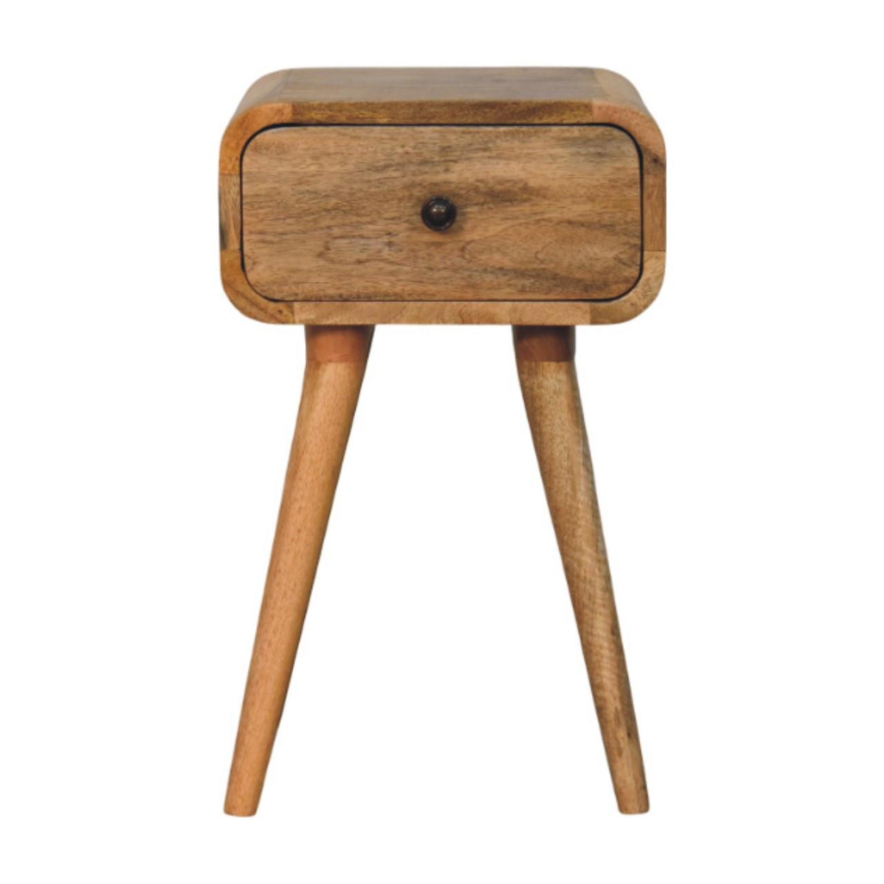 NACHTKASTEN Avora Mini Eichenoptik, 1 Schublade, Beige - Beige/Messingfarben, Holz/Metall (30/49/30cm) - Artisan Furniture