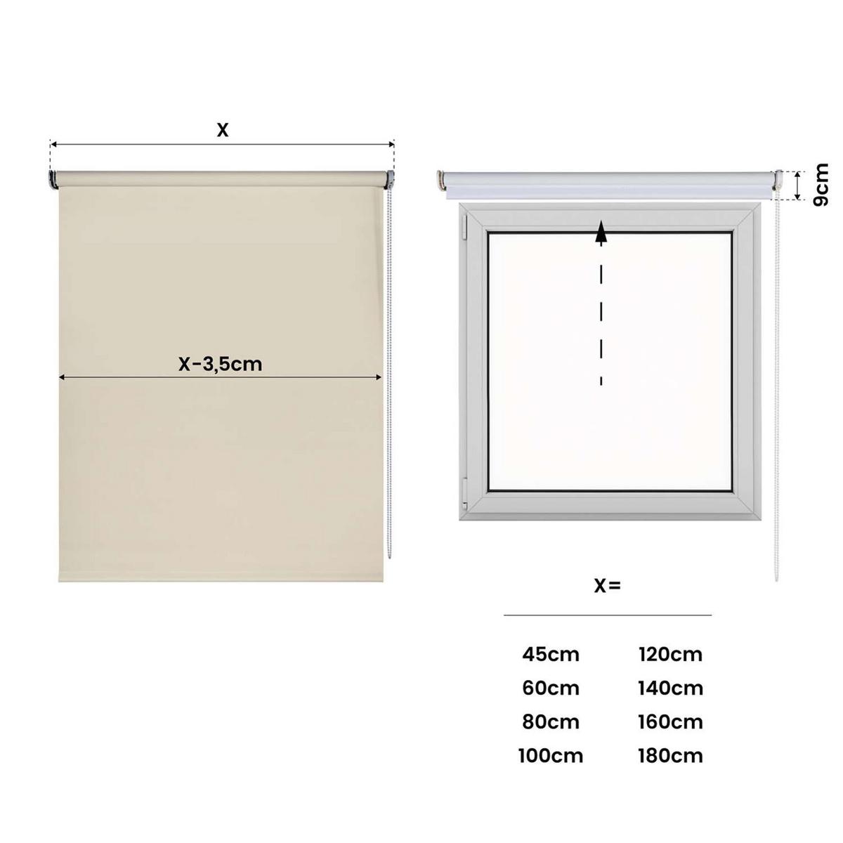 VERDUNKELUNGSROLLO Braun, 45 cm x 180 cm - Braun, Kunststoff (45/180cm) - STORESDECO