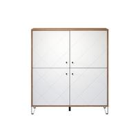 HIGHBOARD Touch Weiß - Weiß, Holzwerkstoff (123/136/40cm) - ebuy24