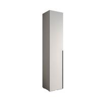 DREHTÜRENSCHRANK 236.7/50/47 1-türig - Schwarz/Weiß, Holz/Metall (50/236.7/47cm) - MÖBEL KRYSPOL