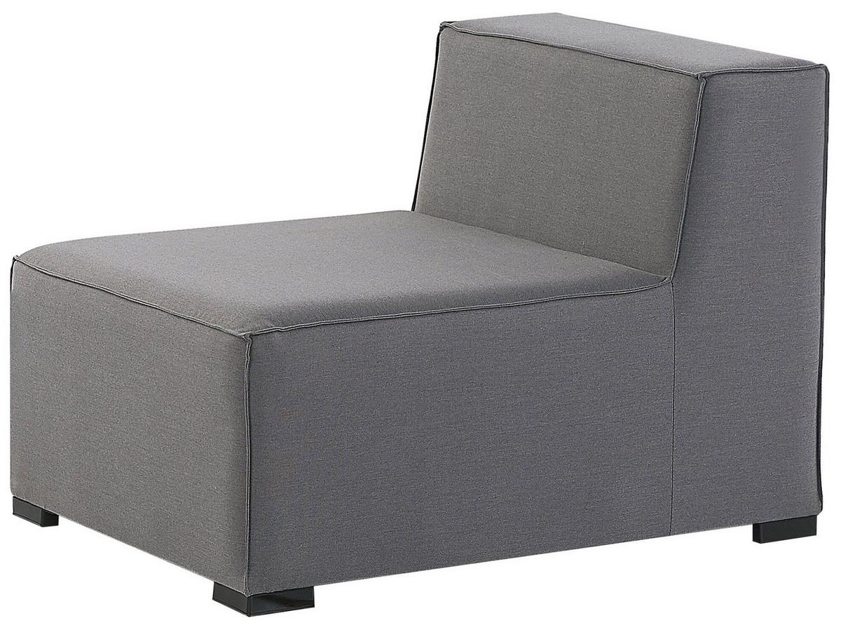 LOUNGE SET 7-Sitzer grau linksseitig modular Arezzo - Grau, Textil - Beliani