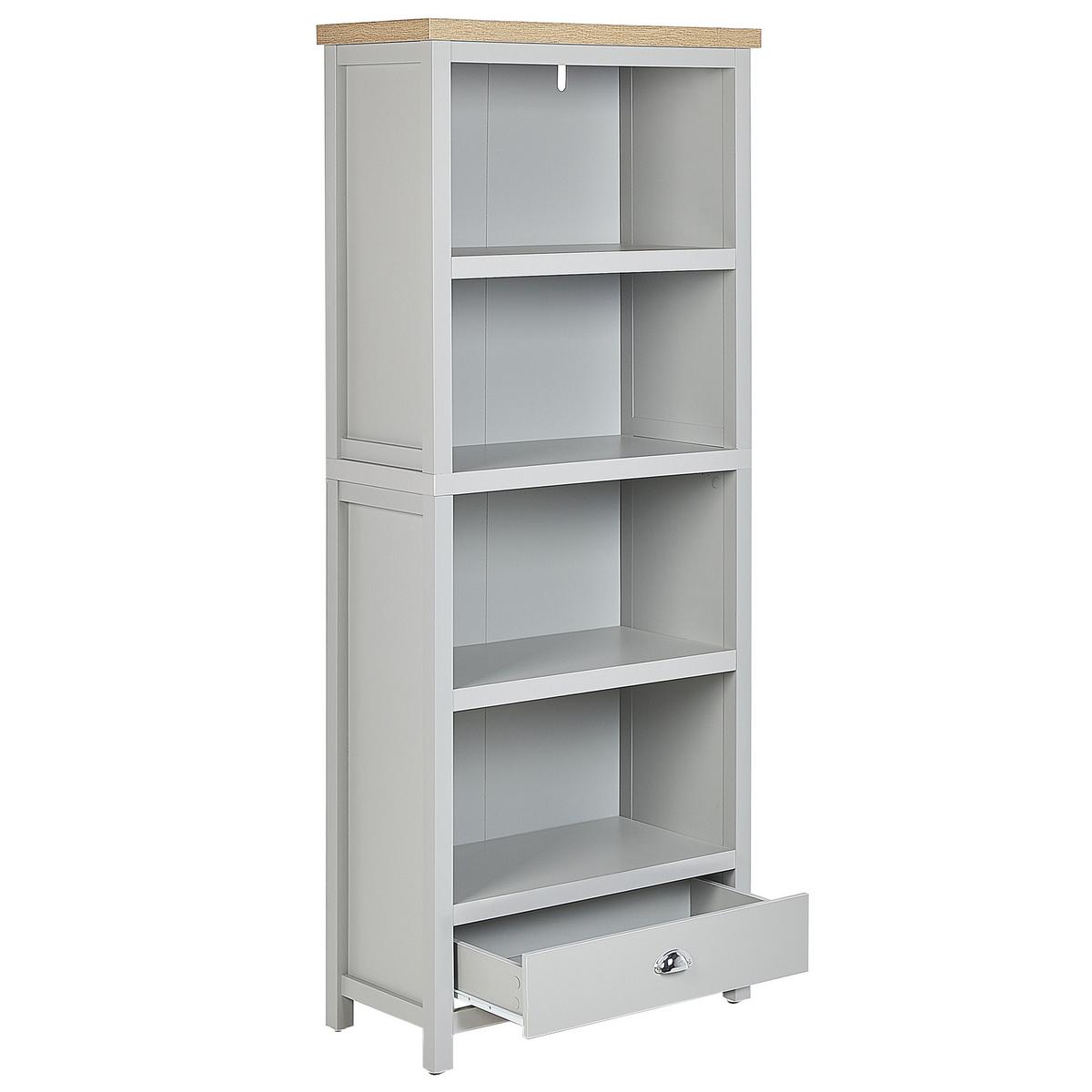 REGAL 4 Fächer Clio - Grau, Holzwerkstoff (72/180/35cm) - Beliani