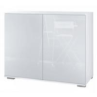 KOMMODE Skadu Weiß Hochglanz - Weiß Hochglanz, Holzwerkstoff (92.5/75.5/35cm) - Vladon