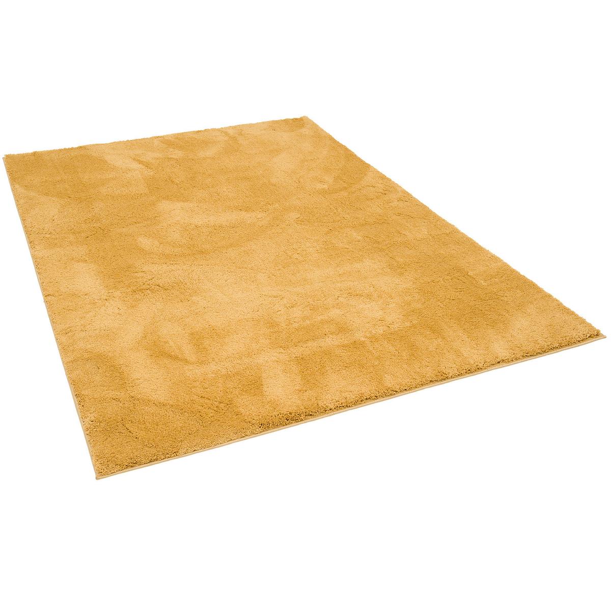 HOCHFLOR LANGFLOR SUPER SOFT TEPPICH SILKY - Currygelb, Textil (140/200cm) - Pergamon