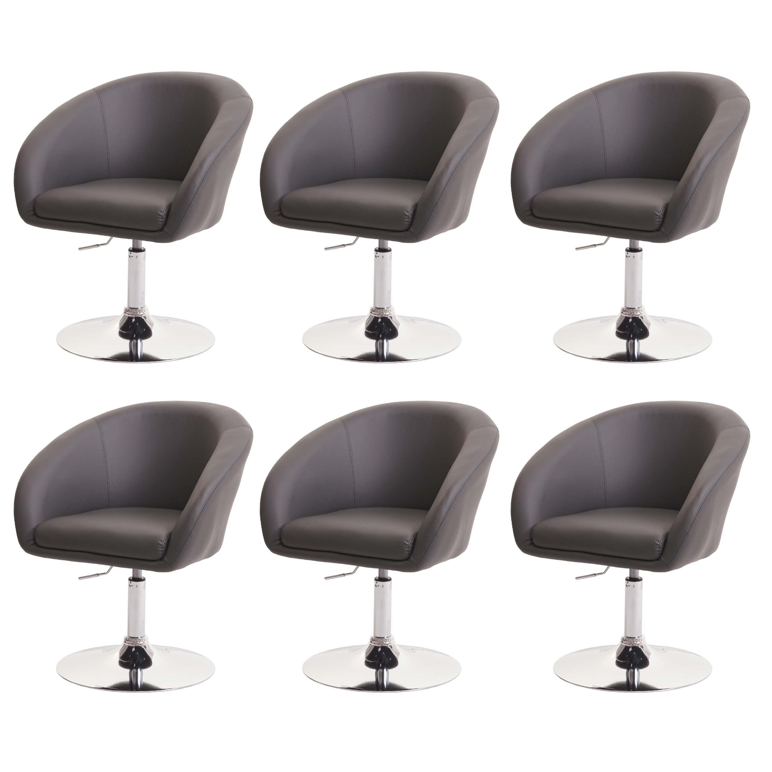 ESSZIMMERSTUHL Grau 6er-Set - Grau, Textil (59/90/60cm) - MCW