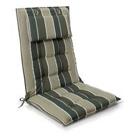 HOCHLEHNERAUFLAGE Sun-HL 119/50/8cm Grün-Gestreift - Multicolor, Textil (50/8/119cm) - Beautissu 