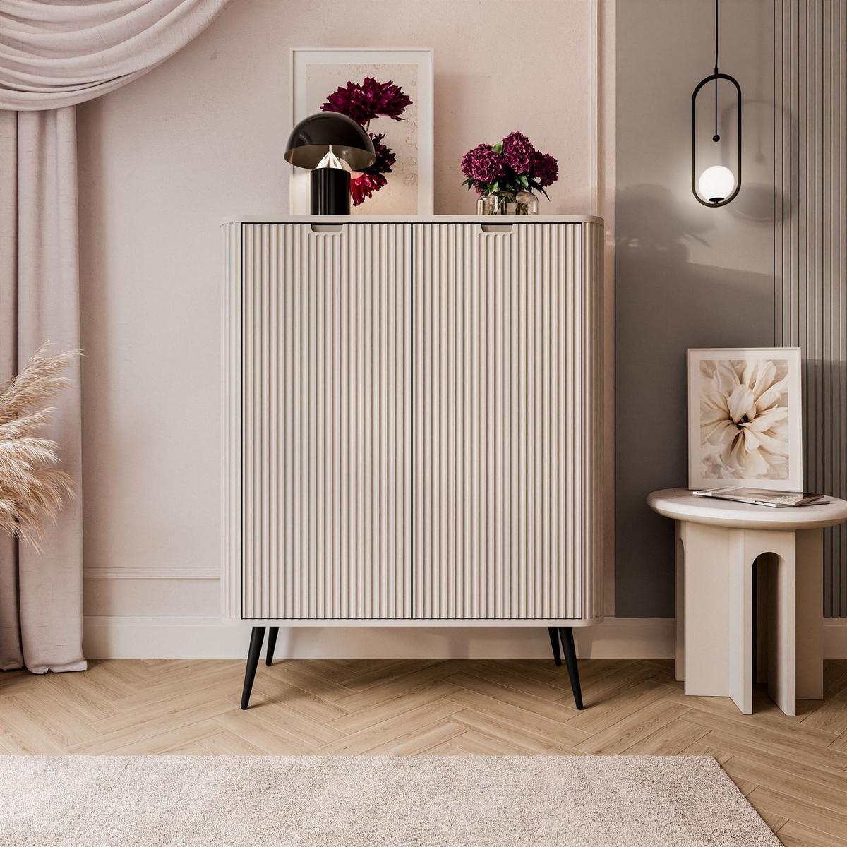 KOMMODE ZAIRA K103 zweitürig Kaschmir - Kaschmir, Holzwerkstoff (103/129/39cm) - Lookway