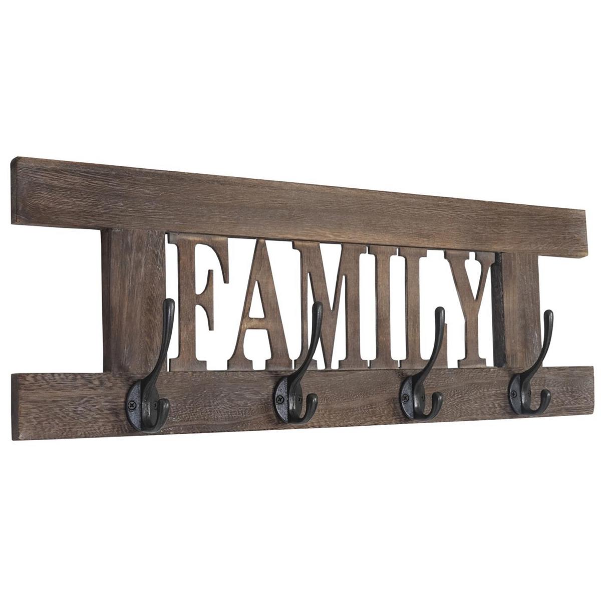 WANDGARDEROBE FAMILY SHABBY-LOOK Braun - Braun, Holz (60/21/2cm) - MCW