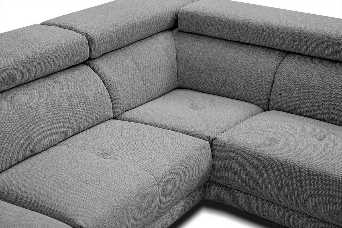ECKSOFA MORELLO 5-Sitzer, grau - Schwarz/Grau, Holzwerkstoff/Textil (287/228cm) - Wozimo