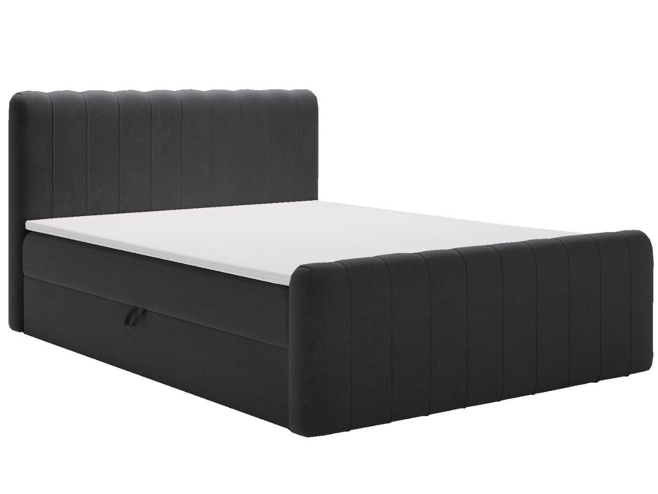 BOXBETT Osteno 180x200 Schwarz - Schwarz, Holz/Textil (180/200cm) - Graingold