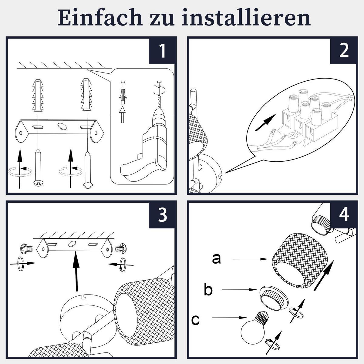DECKENLEUCHTE Lydia 3-flammig 50/15/21 cm - Schwarz, Metall (50/15/21cm) - Nettlife