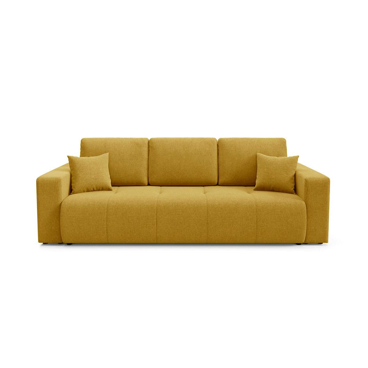 SOFA Giulia 3 Sitzplätze Senfgelb - Gelb, Holz (244/82/102cm) - Petits-meubles
