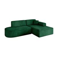 ECKSOFA Ottomane Rechts IREA-L1-v3 - 234x171x79 cm Grün - Grün, Holzwerkstoff/Textil (171/234cm) - ALTDECOR