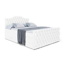 BOXSPRINGBETT VILA-1-Z KING - 140x200 - H3/H4 - Weiß Hochglanz - Weiß Hochglanz, Holzwerkstoff (140/200cm) - ALTDECOR
