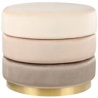 POUF Louin 48/48/41 cm - Beige, Textil (48/41/48cm) - Beliani