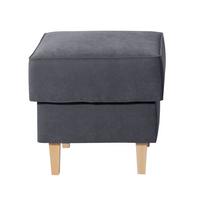 POLSTERHOCKER Karlen Velourstoff anthrazit - Anthrazit, Kunststoff (53/45/53cm) - 58aufmkessel
