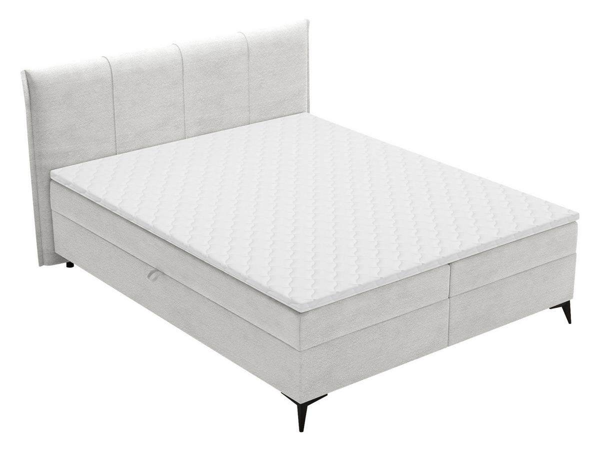 BOXBETT Eco Bis - H3 - Hellgrau/Schwarz, Holz/Holzwerkstoff (160/200cm) - MIRJAN24