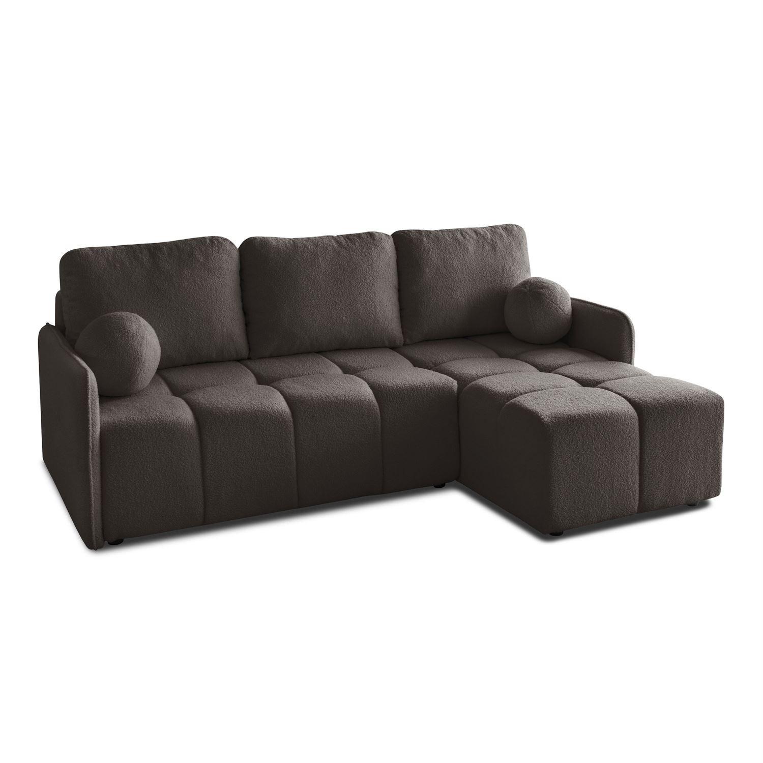 AUSZIEHBARES Ecksofa GAMMA mit Schlaffunktion Quelle 20 - Grau, Textil (217/145cm) - Lookway